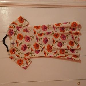Divided H&M Pink & Orange Floral Dress